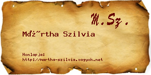 Mártha Szilvia névjegykártya